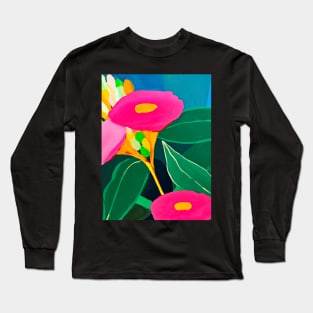 Pink Gum Flowers by Leah Gay Long Sleeve T-Shirt